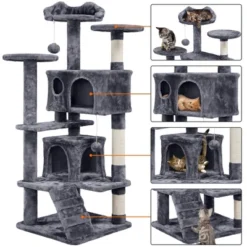 Yaheetech 54"H Cat Tree With 2 Condos For Kittens Small Cats -Furniture GUEST 9fdd4c4a 2c38 4370 bbeb 40fcd7a07014