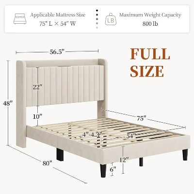 Yaheetech Upholstered Bed Frame With Charging Outlets & USB Ports 2 Yaheetech Upholstered Bed Frame With Charging Outlets & USB Ports - Image 2