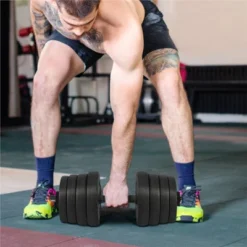 Yaheetech 66LB Adjustable Dumbbell Set Black