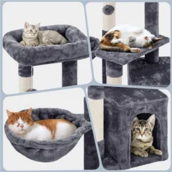 Yaheetech 33" Small Plush Cat Tree With Condo For Kittens -Furniture GUEST a1184167 f4ed 4738 ad28 01b07cb19b60