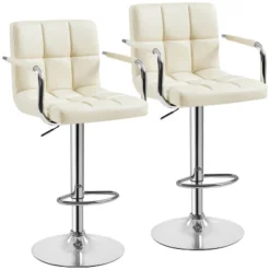 Yaheetech 2PCS Swivel Adjustable Bar Stools With Large Steel Pedestal Base For Bar Counter 27 Yaheetech 2PCS Swivel Adjustable Bar Stools With Large Steel Pedestal Base For Bar Counter -Furniture GUEST a1cd8120 5b5a 4b00 8ca5 19d7af4e55c4