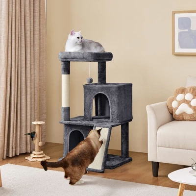 Yaheetech 42"H Cat Tree House With 2 Condos For Small Cats Kittens 1 Yaheetech 42"H Cat Tree House With 2 Condos For Small Cats Kittens