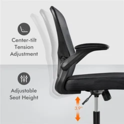 Yaheetech Adjustable Office Chair Swivel Mesh Computer Chair With Armrests -Furniture GUEST a43501c2 bd36 4248 a8ad 96c6c1ecad16 1