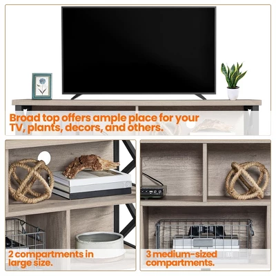 Yaheetech TV Stand For TVs Up To 65 Inch With Storage Compartments 4 Yaheetech TV Stand For TVs Up To 65 Inch With Storage Compartments - Image 4