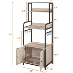 Yaheetech 59" Kitchen Storage Rack With Cabinet And Shelves -Furniture GUEST a6157097 1157 42da b3da 26fd745ddeea