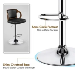 Yaheetech Bar Counter Stool Height Adjustable Faux Leather For Kitchen Counter Home Bar Pub -Furniture GUEST a6250167 0618 4c17 b6c3 0c3076f1dc8c