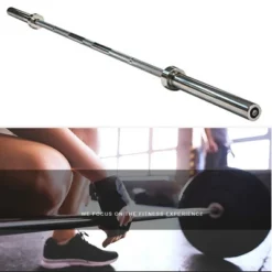 Yaheetech 86" Chrome Olympic Barbell Bar Weight Lifting Gym Workout 35 Lb Black