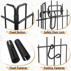 Yaheetech 8 Panel Metal Pet Playpen Dog Exercise Pen Fence, Black 10 Yaheetech 8 Panel Metal Pet Playpen Dog Exercise Pen Fence, Black -Furniture GUEST a654696f 07a7 49ec bf7a 59764a5d22fc