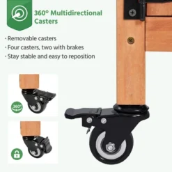 Yaheetech Outdoor Garden Potting Bench Table With Cabinet -Furniture GUEST a7687592 356c 4694 a4b3 64188d837d1b