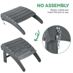 Yaheetech Ottoman Footrest For Adirondack Chair For Porch, Backyard, Lawn -Furniture GUEST a8b7ab75 f90e 497a 9cfe 726de59036e1