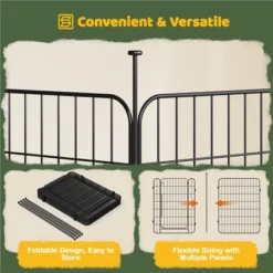 Yaheetech 31.5″ Tall Foldabel Dog Playpen, 8 Panels Puppy Fence With Door For Small Dogs, Iron Exercise Barrier For Outdoor Indoor Use -Furniture GUEST a8c0db8c 0a5b 439f a8eb 750cfe9e4d7c
