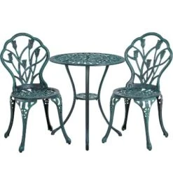 Yaheetech 3 Piece Outdoor Bistro Table Set For Garden Backyard -Furniture GUEST a989ac2f 526e 4505 8436 1303ad94ea8f