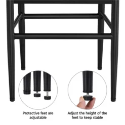 Yaheetech Set Of 2 Dining Chair Weave Chair With Armrest, Black -Furniture GUEST a9d87577 ce05 4407 9364 71c7c46eb11a