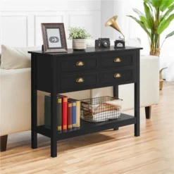 Yaheetech 4-Drawer Console Table Entryway Table
