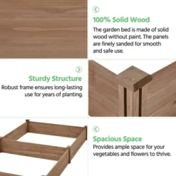 Yaheetech Wooden Raised Garden Bed -Furniture GUEST acebf122 ce3e 40cc 855b 2317005e823e