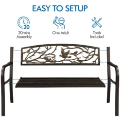 Yaheetech Patio Garden Bench With Backrest And Armrest 15 Yaheetech Patio Garden Bench With Backrest And Armrest -Furniture GUEST ada67435 708b 4ba6 9a00 47d103a58471