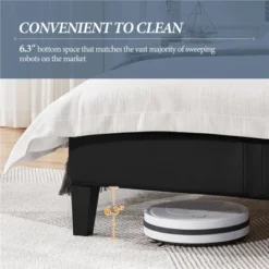 Yaheetech Upholstered Bed Frame With Button-Tufted Headboard -Furniture GUEST ae2046a2 a096 4349 b4e0 47b138b3d6f5