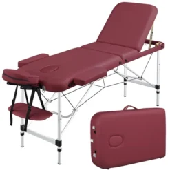 Yaheetech Portable Aluminum Massage Table Spa Table -Furniture GUEST aedffec0 1872 48b1 acc7 5eabc87ad470