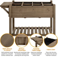 Yaheetech Elevated Garden Planter With Removable Grow Grids Dark Brown 8 Yaheetech Elevated Garden Planter With Removable Grow Grids Dark Brown -Furniture GUEST af492521 80c8 4189 8e73 e5d5396d8e79