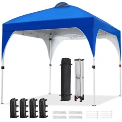 Yaheetech 8x8 FT Pop Up Canopy Tent With Roller Bag -Furniture GUEST afbee90e b18c 40fe b275 aa872e49a7a1