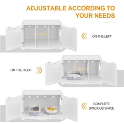 Yaheetech Wooden Hidden Cat Litter Box Side Table With Divider -Furniture GUEST afe69f59 168f 4ae4 adfb 182b79373f52