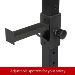 Yaheetech 2PCS Adjustable Standard Solid Squat Stands Rack Black -Furniture GUEST b0c51cf9 3e57 4d65 883b ce1692368b46