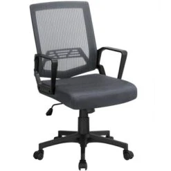 Yaheetech Adjustable Mid-Back Office Chair Computer Chair With Wheels -Furniture GUEST b215c78a 3a59 4b33 b585 1e7f67b77c0b