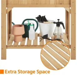 Yaheetech 8-Pocket Wood Elevated Garden Planter With Fabric Liner Light Brown 11 Yaheetech 8-Pocket Wood Elevated Garden Planter With Fabric Liner Light Brown -Furniture GUEST b227ff0d 8f78 440a 9f5c 3d6b1d375350