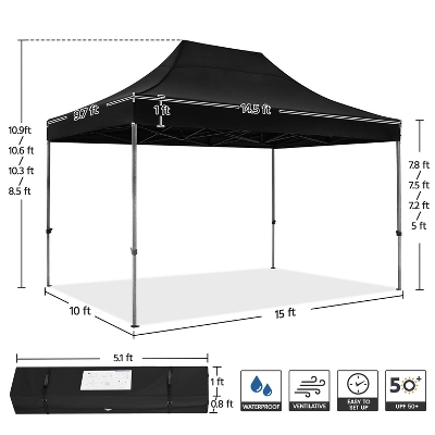 Yaheetech 10x15ft Commercial Canopy For Commercial Market Party 2 Yaheetech 10x15ft Commercial Canopy For Commercial Market Party - Image 2