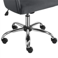 Yaheetech Modern Velvet Desk Chair Soft Height-Adjustable 360°Swivel Computer Chair -Furniture GUEST b32a5a42 ed7e 4670 bb92 cd7e14c34c64