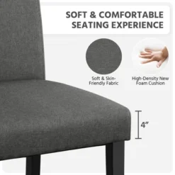 Yaheetech Set Of 2 Armless Upholstered Dining Chairs With Solid Wood Legs 12 Yaheetech Set Of 2 Armless Upholstered Dining Chairs With Solid Wood Legs -Furniture GUEST b3480c24 3e95 4c91 9f48 6184bb4125ba