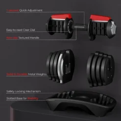 Yaheetech Quick-adjust Dumbbell For Home Gym -Furniture GUEST b4cb65d5 4793 49a2 8499 cc37a6cd398c