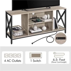 Yaheetech Industrial TV Stand TV Console With Storage -Furniture GUEST b5116dc5 9acf 425b a4ab b74a0c8ac442