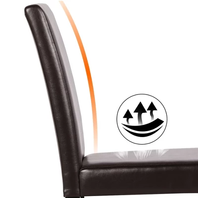 Yaheetech 4pcs High Back Padded Dining Chairs With Wood Legs For Home Restaurants 6 Yaheetech 4pcs High Back Padded Dining Chairs With Wood Legs For Home Restaurants - Image 6