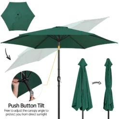 Yaheetech 10FT Patio Umbrella Market Umbrella With Push Button Tilt And Crank -Furniture GUEST b5cb6e42 c2da 40e3 a294 428a04224e3d