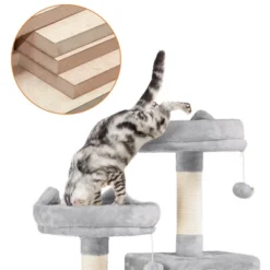 Yaheetech 62.2"H 3-Level Cat Tower With 2 Condos For Indoor Cats 16 Yaheetech 62.2"H 3-Level Cat Tower With 2 Condos For Indoor Cats -Furniture GUEST b5f8e39c 45e9 4203 bafa b6cc1ca0311e