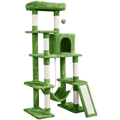 Yaheetech 63" Multilevel Plush Cat Tree With Hammock For Cats Kitchens 13 Yaheetech 63" Multilevel Plush Cat Tree With Hammock For Cats Kitchens - Image 13
