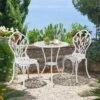Yaheetech 3 Piece Outdoor Bistro Table Set For Garden Backyard