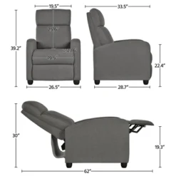 Yaheetech Fabric Upholstered Adjustable Recliner Chair With Pocket Spring For Living Room 13 Yaheetech Fabric Upholstered Adjustable Recliner Chair With Pocket Spring For Living Room -Furniture GUEST b601b7fd 973d 44b6 9933 fbde48307442