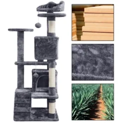 Yaheetech 54"H Cat Tree With 2 Condos For Kittens Small Cats -Furniture GUEST b6a3f444 2ee2 4aff 9187 aa565ad06c97