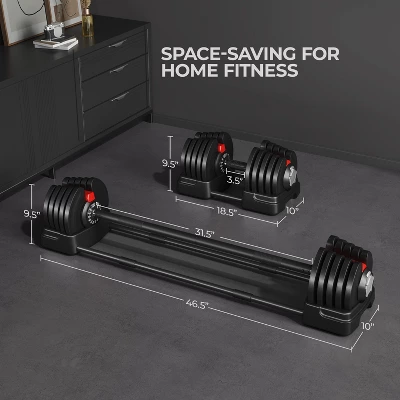 Yaheetech 2 X 2-in-1 Quick-Adjust Dumbbell Weight Set For Home Gym 2 Yaheetech 2 X 2-in-1 Quick-Adjust Dumbbell Weight Set For Home Gym - Image 2