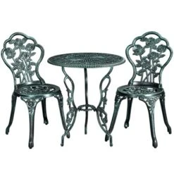 Yaheetech 3 Piece Patio Bistro Table Set For Garden Backyard -Furniture GUEST b7e4a4ba e9e9 463a 9a3b 93b2092cd27c