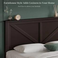 Yaheetech Farmhouse Wooden Bedframe -Furniture GUEST b8174900 5ce3 4e50 907d 93139abc793c