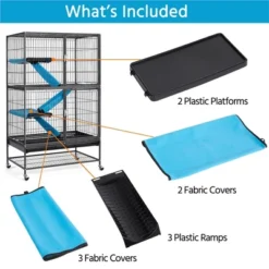 Yaheetech 54in 2-Story Removable Ramp & Platform Small Pet Cage -Furniture GUEST b86c6ab9 b54c 4a30 9b71 0d872f9be7aa