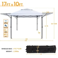 Yaheetech 10x17ft Pop-up Gazebo Canopy With Double Awnings 20 Yaheetech 10x17ft Pop-up Gazebo Canopy With Double Awnings -Furniture GUEST b9f74035 735b 4a3d a145 389fea6a51fe