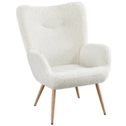 Yaheetech Modern Boucle Fabric Accent Chair For Living Room Bedroom -Furniture GUEST ba8c3c4b 108d 41ad 914b 8e336223121d