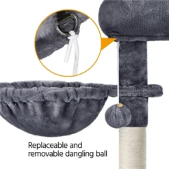 Yaheetech 40" Medium Plush Cat Tower With Condo -Furniture GUEST baff485d 4771 4701 9635 32b97b63bc4e