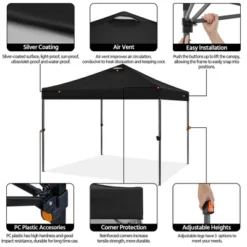 Yaheetech 10×10 FT Portable Pop Up Canopy Tent With Roller Bag -Furniture GUEST bb71a00b e93a 4225 8e99 dfad890434e8