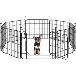 Yaheetech 20inch Tall 8 Panels Foldable Dog Playpen Puppy Fence With Door For Outdoor Indoor Use -Furniture GUEST bd0a53e7 9c09 47bb 8905 7f0a9200575d