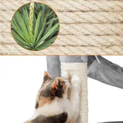 Yaheetech 62.2"H 3-Level Cat Tower With 2 Condos For Indoor Cats 6 Yaheetech 62.2"H 3-Level Cat Tower With 2 Condos For Indoor Cats - Image 6